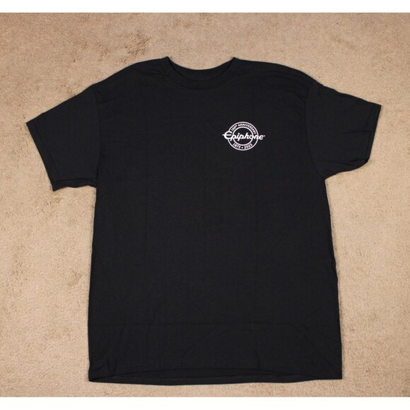 Gibson Epiphone 150th Anniversary Graphic T-Shirt (Medium) Black Cotton Licensed - Picture 3 of 7